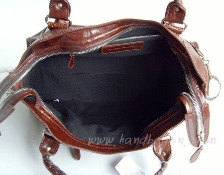 Balenciaga 084828 Coffee Motorcycle Fashion Handbag - Click Image to Close