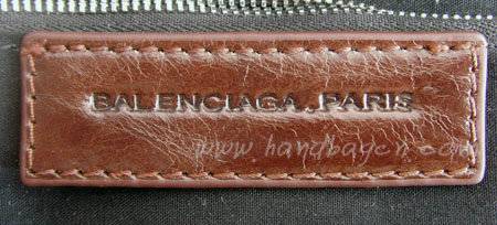 Balenciaga 084828 Dark Brown Motorcycle Lambskin Fashion Handbag - Click Image to Close