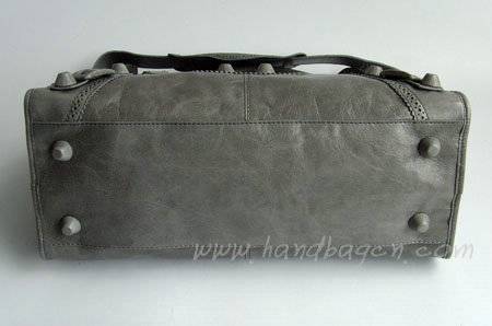 Balenciaga 084828 Dark Grey Motorcycle Lambskin Fashion Handbag - Click Image to Close