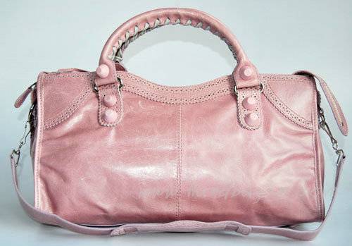 Balenciaga 084828 Light Pink Motorcycle Fashion Handbag - Click Image to Close