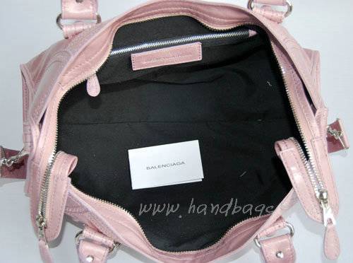 Balenciaga 084828 Light Pink Motorcycle Fashion Handbag