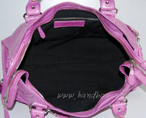 Balenciaga 084828 Light Purple Motorcycle Fashion Handbag