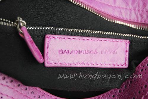 Balenciaga 084828 Light Purple Motorcycle Fashion Handbag - Click Image to Close