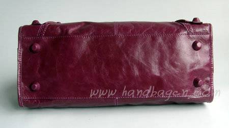 Balenciaga 084828 Purple Motorcycle Lambskin Fashion Handbag - Click Image to Close