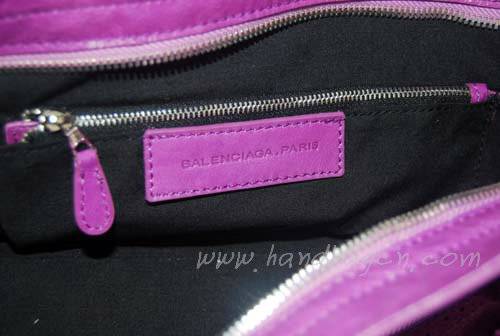 Balenciaga 084828 Pink Purple Motorcycle Fashion Handbag - Click Image to Close