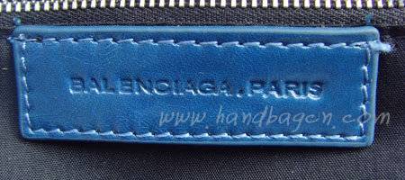 Balenciaga 084828 Royal Blue Motorcycle Fashion Handbag