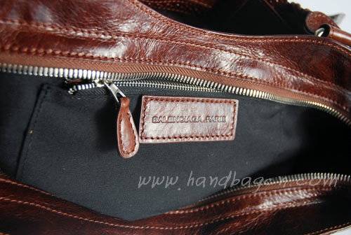 Balenciaga 084828 Red Coffee Motorcycle Fashion Handbag - Click Image to Close