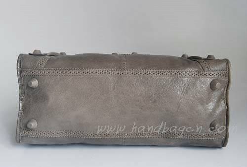 Balenciaga 084828 Silver Motorcycle Lambskin Fashionable Handbag