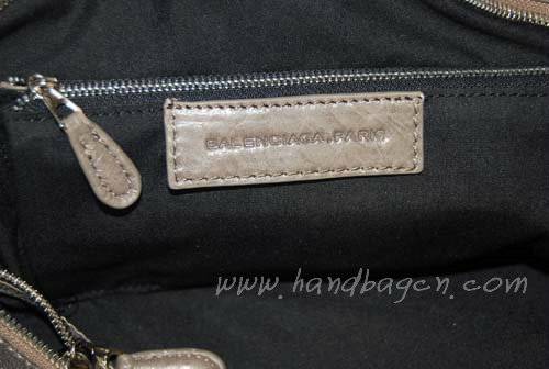 Balenciaga 084828 Silver Motorcycle Lambskin Fashionable Handbag