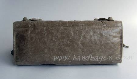 Balenciaga 084828 Silver Grey Motorcycle Lambskin Fashion Handbag - Click Image to Close
