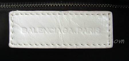 Balenciaga 084828 White Motorcycle Fashion Handbag