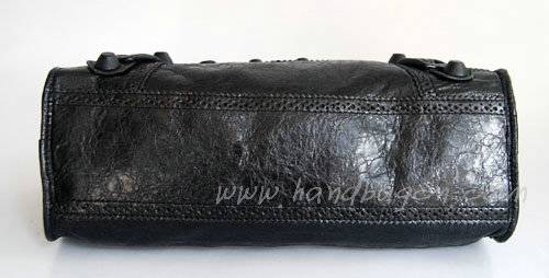 Balenciaga 084832 Black Lambskin Arena Giant Covered City Medium Leather Handbag - Click Image to Close