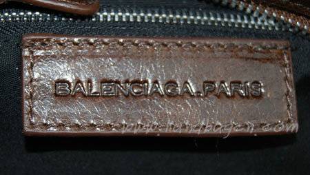 Balenciaga 084832 Brown Motorcycle City Tote Bag - Click Image to Close