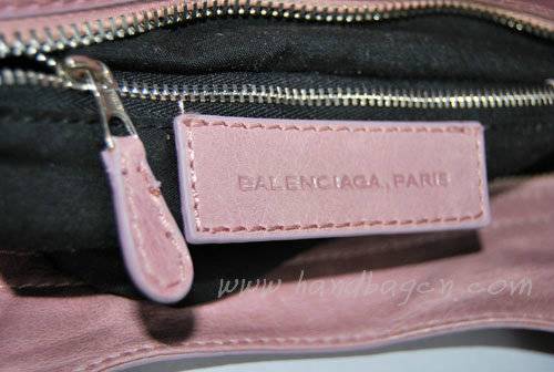 Balenciaga 084832 Light Pink Motorcycle City Tote Bag