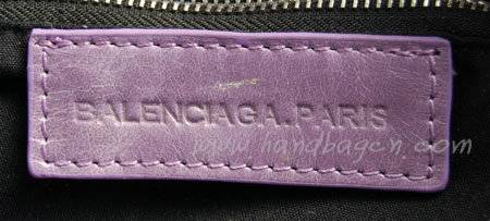 Balenciaga 084832 Light Purple Motorcycle City Tote Bag