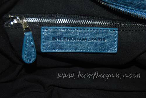 Balenciaga 084832 Royal Blue Lambskin Arena Giant Covered City Medium Leather Handbag - Click Image to Close