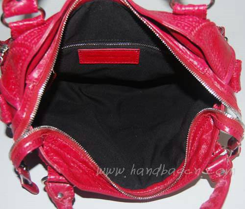 Balenciaga 084832 Red Lambskin Arena Giant Covered City Medium Leather Handbag - Click Image to Close