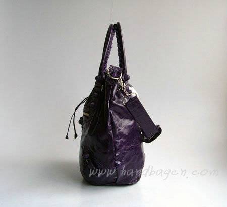 Balenciaga 084838 Aubergine Fall-Winter Leather Bag - Click Image to Close