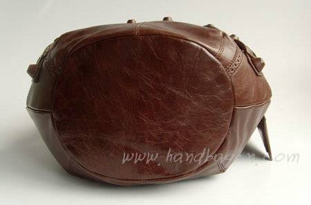 Balenciaga 084838 Dark Coffee Fall-Winter Leather Bag - Click Image to Close