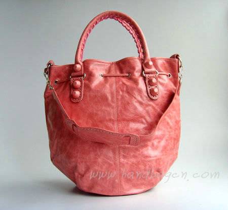 Balenciaga 084838 Pink Fall-Winter Leather Bag - Click Image to Close