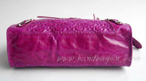 Balenciaga 084932 Light Purple Motorcycle City Medium Lambskin Leather Handbag