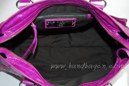 Balenciaga 084932 Light Purple Motorcycle City Medium Lambskin Leather Handbag - Click Image to Close
