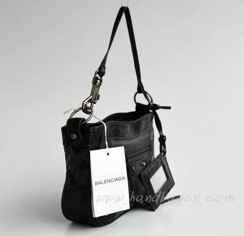Balenciaga 084980 Black Tempest Leather Mini Shoulder Bag - Click Image to Close