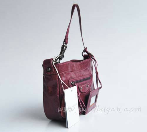 Balenciaga 084980 Purple Tempest Leather Mini Shoulder Bag - Click Image to Close