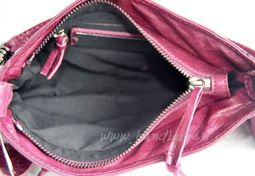 Balenciaga 084980 Purple Tempest Leather Mini Shoulder Bag - Click Image to Close