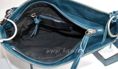 Balenciaga 084980 Royal Blue Tempest Leather Mini Shoulder Leather Bag