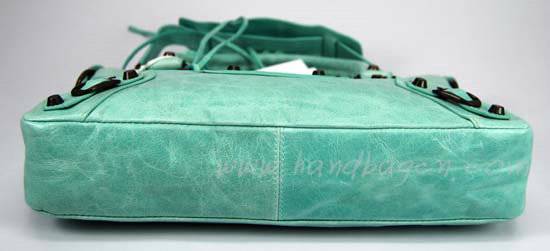 Balenciaga 103208 Aqua Green Arena First Classic Leather Bag