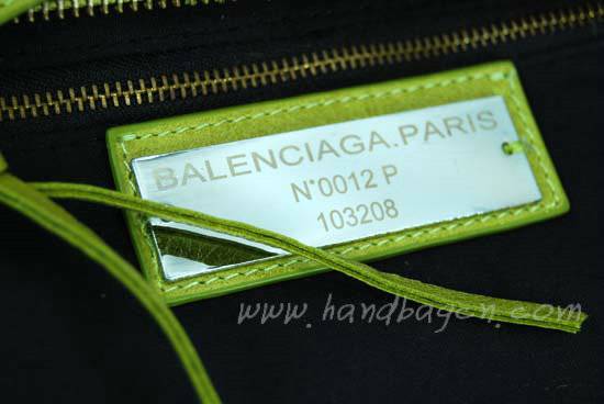 Balenciaga 103208 Light Green Arena First Classic Leather Bag - Click Image to Close