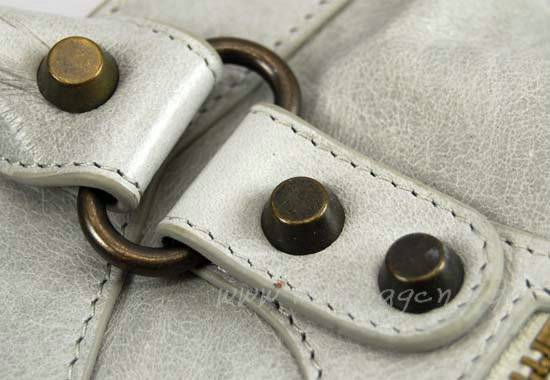 Balenciaga 103208 Light Grey Arena First Classic Leather Bag - Click Image to Close