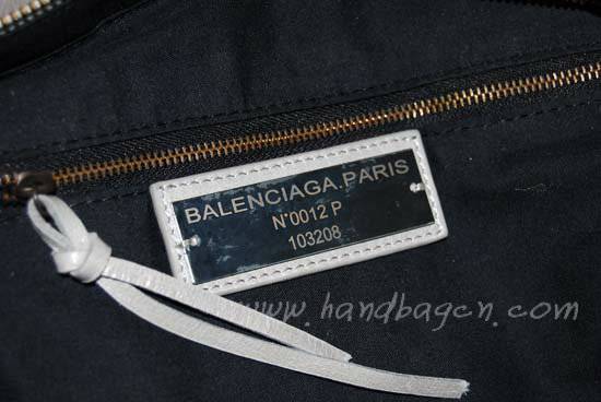 Balenciaga 103208 Light Grey Arena First Classic Leather Bag