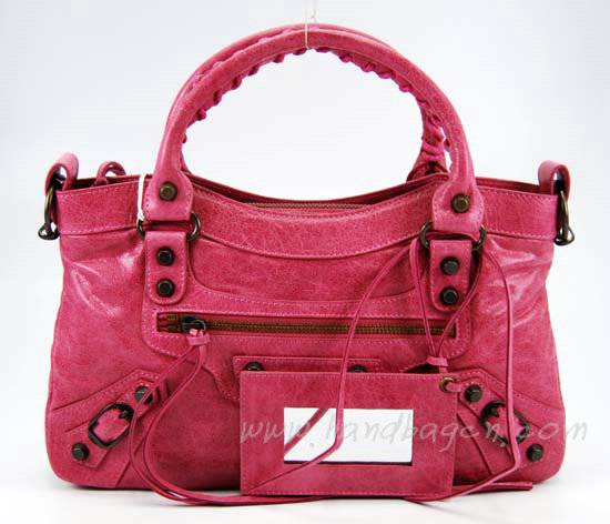 Balenciaga 103208 Pink Arena First Classic Leather Bag - Click Image to Close