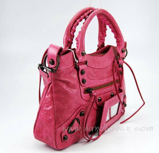 Balenciaga 103208 Pink Arena First Classic Leather Bag
