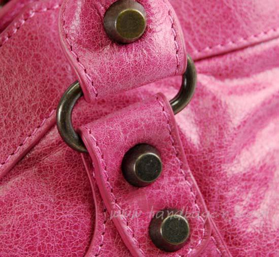 Balenciaga 103208 Pink Arena First Classic Leather Bag