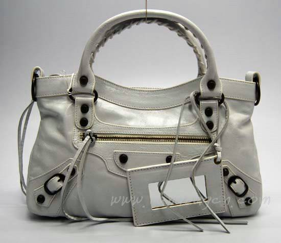 Balenciaga 103208 White Arena First Classic Leather Bag
