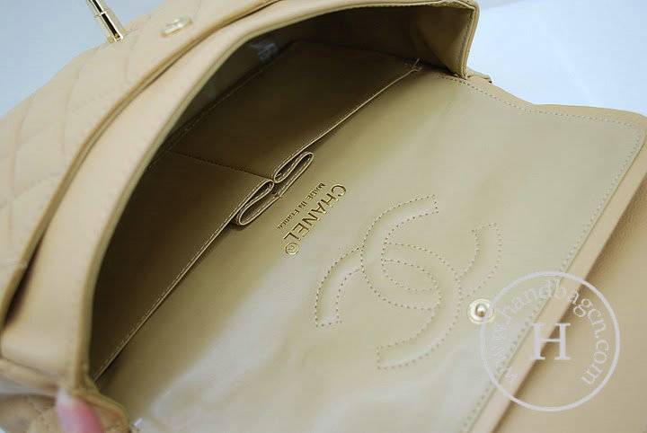Chanel 1112 Classic 2.55 Replica Handbag Apricot Lambskin Leather With Gold Hardware