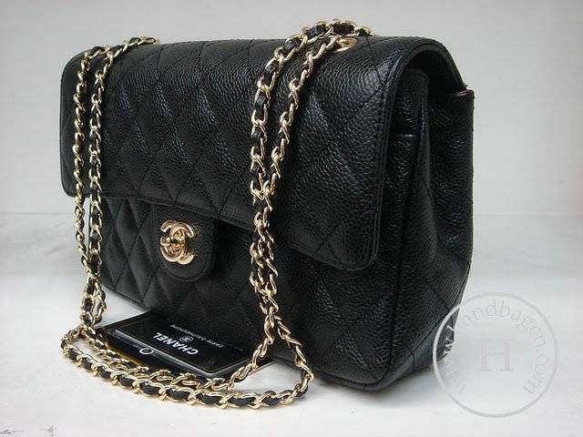 Chanel 1112 Classic 2.55 Replica Handbag Black Genuine Cowhide Leather With Gold Hardwar
