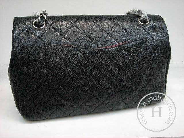 Chanel 1112 Classic 2.55 Replica Handbag Black Cowhide Leather With Silver Hardware