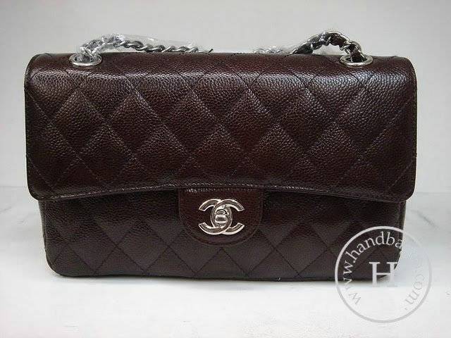 Chanel 1112 Classic 2.55 Replica Handbag Coffee Genuine Cowhide Leather With Silver Hardware - Click Image to Close