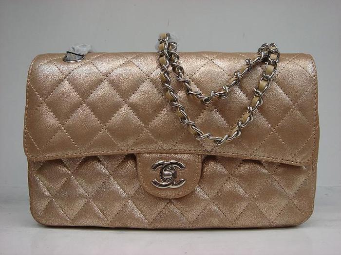 Chanel 1112 Classic 2.55 Replica Handbag Gold Genuine Leather With Gold Hardware