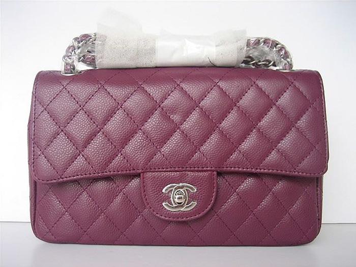 Chanel 1112 Classic 2.55 replica handbag light purple genuine cowhide leather with Silver Hardware - Click Image to Close