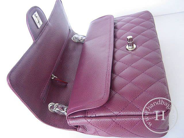 Chanel 1112 Classic 2.55 replica handbag light purple genuine cowhide leather with Silver Hardware