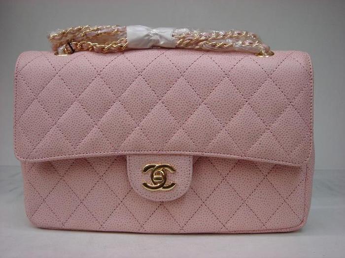 Chanel 1112 Classic 2.55 Replica Handbag Pink Genuine Cowhide Leather With Gold Hardware - Click Image to Close
