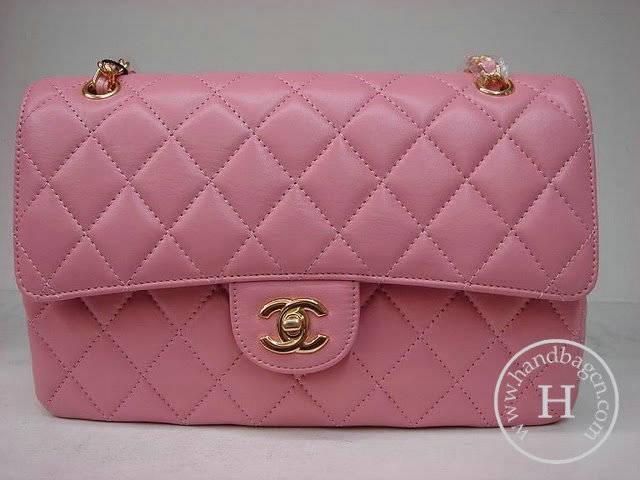 Chanel 1112 Classic 2.55 Replica Handbag Pink Lambskin Leather With Gold Hardware