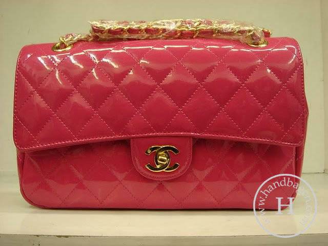Chanel 1112 Classic 2.55 Replica Handbag Pink Patent Leather With Gold Hardware