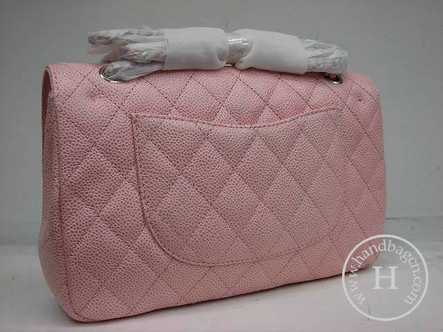 Chanel 1112 Classic 2.55 Replica Handbag Pink Genuine Cowhide Leather With Silver Hardware - Click Image to Close
