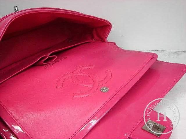 Chanel 1112 Classic 2.55 Replica Handbag Pink Patent Leather With Silver Hardware